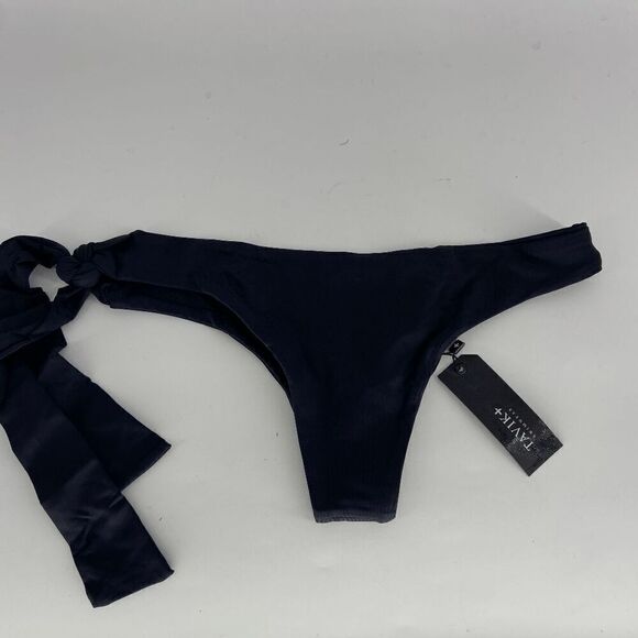 Tavik Goldie Womens Black New Side Tie Minimal coverage Swim Bikini bottom Small - Picture 8 of 9